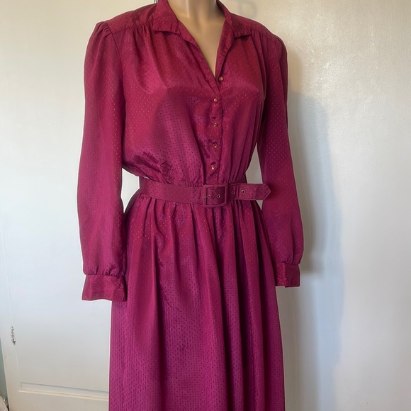 COCO of CALIFORNIA. Vintage long sleeve, buttons in front  sz 10” WOMENS DRESS - Picture 1 of 16